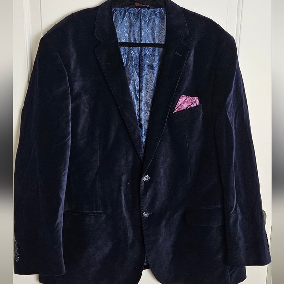 Linea Uomo Men's Velvet Blazer Size 48 Suit Jacket Coat - Picture 1 of 13